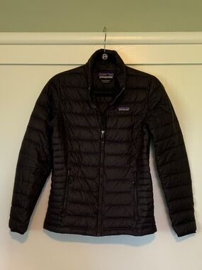 Patagonia Women's Down Sweater Black Quilted Packable Puffer Jacket